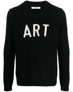 Шерстяной джемпер Kennedy с надписью, черный Zadig&voltaire