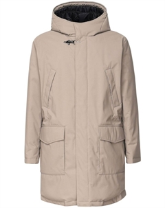 Стеганое пальто с капюшоном, нейтральный цвет Fay