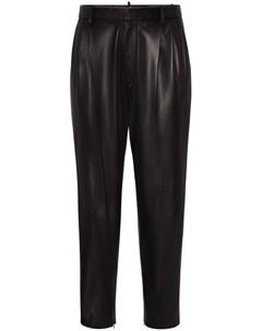 Зауженные кожаные брюки, черный Dsquared2