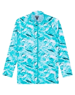 Рашгард с акульим принтом, синий Vilebrequin