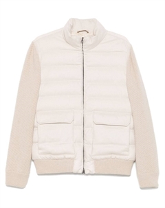 Утепленная куртка-бомбер, нейтральный цвет Herno