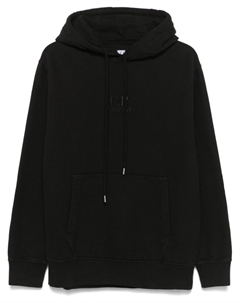 Толстовка с капюшоном из флиса с логотипом, черный C.p. company