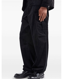 Зауженные вельветовые брюки, черный Prada