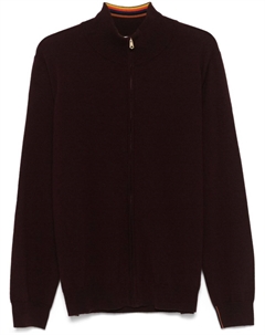 Кашемировый кардиган на молнии, красный Paul smith