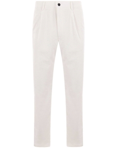 Вельветовые зауженные брюки, белый Incotex