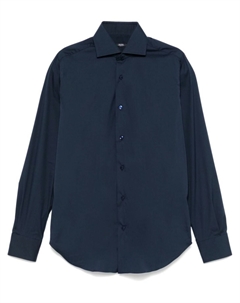 Рубашка с отложным воротником, синий Barba