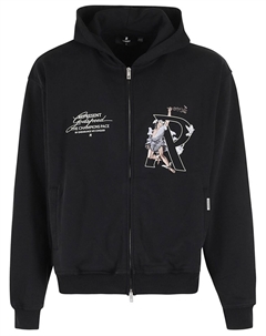 Толстовка Hermes с капюшоном на молнии, черный Represent