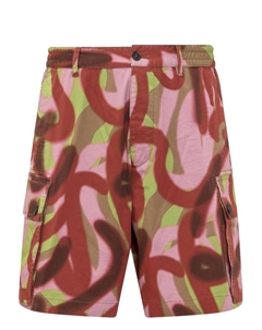 Шорты-бермуды с полным принтом, розовый Dsquared2
