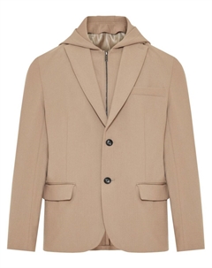 Блейзер с капюшоном, нейтральный цвет Emporio armani