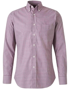 Рубашка с клетчатым принтом, розовый Canali