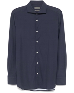 Рубашка в горох, синий Dell'oglio