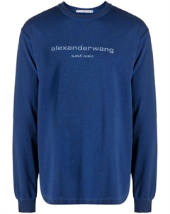 Толстовка с вышитым логотипом, синий Alexander wang
