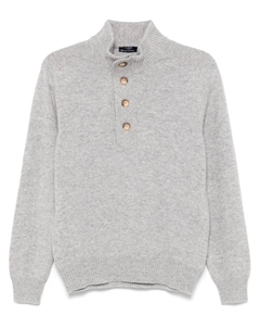 Свитер из натуральной шерсти, серый Barba