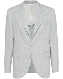 Льняной пиджак, серый Brunello cucinelli