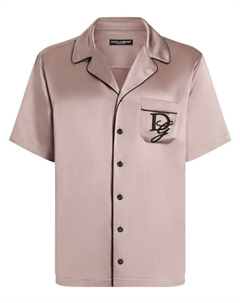 Рубашка с вышитым логотипом, розовый Dolce&gabbana