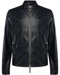 Куртка с тиснением под змеиную кожу, черный Giuseppe zanotti