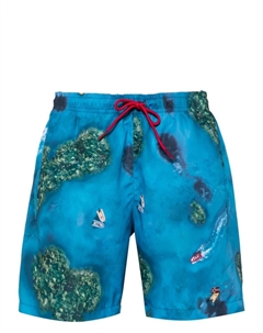 Плавки-шорты Inuvik с графичным принтом, синий Napapijri