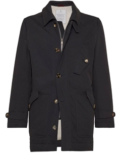 Дутый тренч, черный Brunello cucinelli
