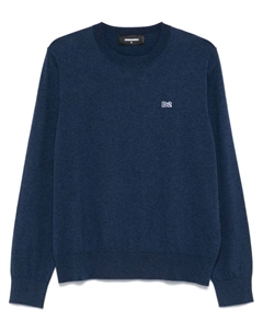 Свитер с круглым вырезом, синий Dsquared2