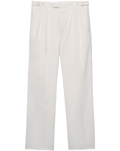 Брюки широкого кроя, белый Prada