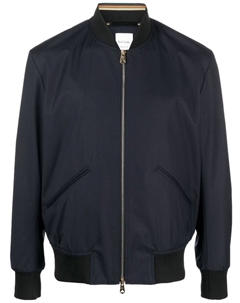Шерстяной бомбер на молнии, синий Paul smith