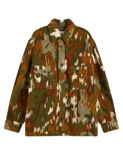 Шерстяная камуфляжная рубашка Kervon, хаки Isabel marant