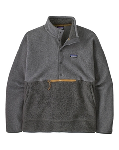 Мужской свитер на кнопках с ворсом 1/2 в стиле ретро, серый Patagonia