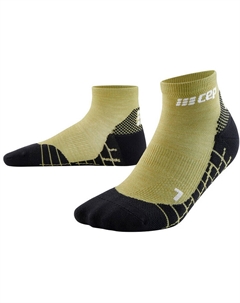 Мужские легкие низкие носки из шерсти мериноса, оливковый Cep