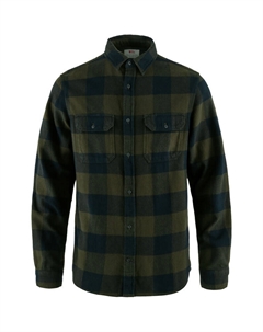 Мужская фланелевая рубашка Övik Heavy, оливковый Fjallraven