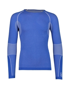 Мужской бесшовный спортивный свитер с длинными рукавами, синий Cmp