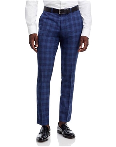 Hesten Костюмные брюки очень узкого кроя в клетку, синий Hugo