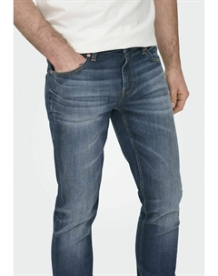 Джинсы облегающего кроя SLIM FIT , синий деним Only & sons