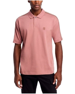 Рубашка поло свободного кроя из хлопка с логотипом x RB Drack, розовый Hugo