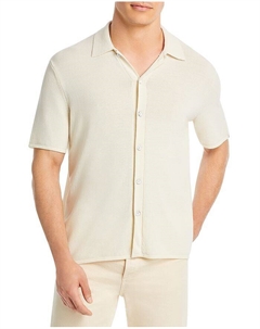 Rag &bone Nolan Рубашка классического кроя на пуговицах из хлопка и нейлона с кордом, слоновая кость/кремовый Rag & bone