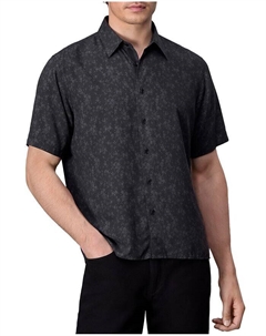 Рубашка на пуговицах классического кроя с цветочным принтом rag &bone Dalton, черный Rag & bone