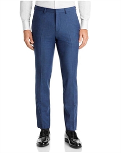 Hesten Синие костюмные брюки очень узкого кроя с птичьим глазом, синий Hugo