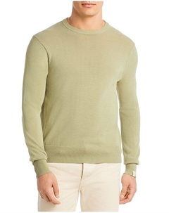 Rag &bone Nolan Классический вязаный свитер с круглым вырезом из хлопка и нейлона, зеленый Rag & bone