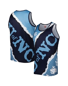 Мужская майка Navy/Carolina Blue North Carolina Tar Heels Jumbotron 2.0 с сублимированной майкой Mitchell and ness