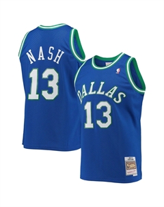 Мужская синяя майка Steve Nash Dallas Mavericks Hardwood Classics Swingman Mitchell and ness