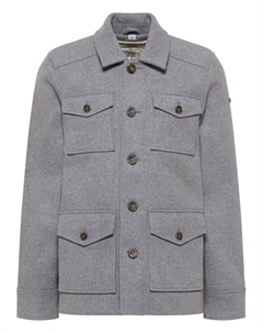 Куртка Aus Wollgemisch, цвет Grau Melange Dreimaster