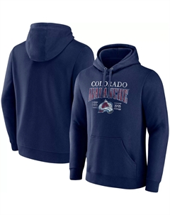 Мужской темно-синий пуловер с капюшоном Colorado Avalanche Big & Tall Dynasty с логотипом Fanatics
