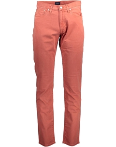 Красные хлопковые мужские брюки Gant