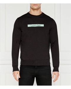 Свитшот мужской хлопковый с принтом, черный Calvin klein