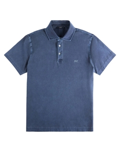 Рубашка поло с вышитым логотипом, синий Fay