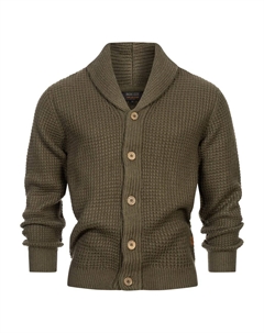 Вязаный кардиган Knit Cardigan Brandox, оливковый Indicode jeans