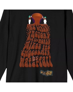 Мужская футболка Willy Wonka Chocolate Waterfall с длинными рукавами Licensed character