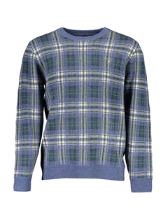 Синий хлопковый мужской свитер Gant