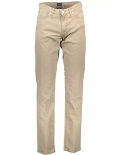 Бежевые хлопковые мужские брюки Gant
