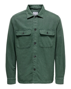 Джинсовая рубашка Regular fit Button Up Shirt ONSOLIVER, изумрудный Only & sons