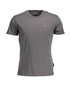 Серая хлопковая мужская футболка Napapijri